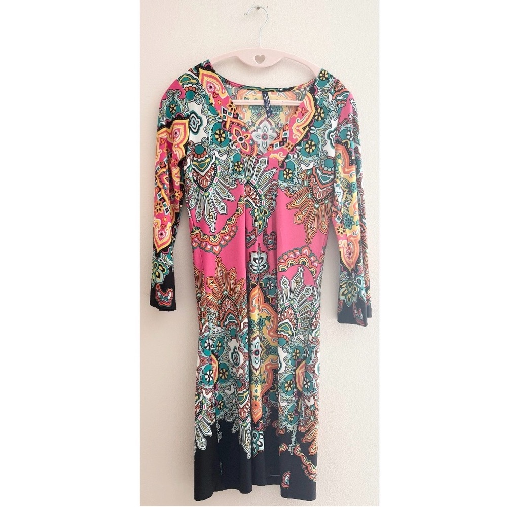 Paisley Stretchy Lightweight Multicolor Dress